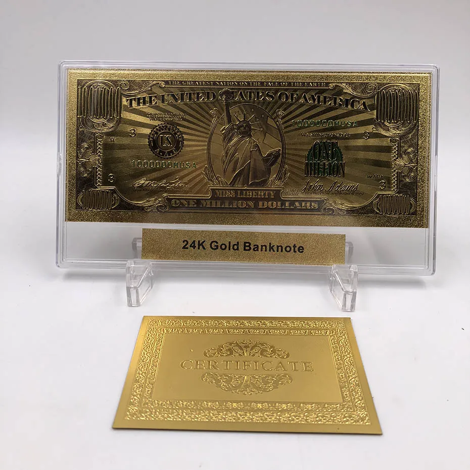 Золотые банкноты Nice America 24k 100 долларов США в 1928 банкнот золоте поддельные