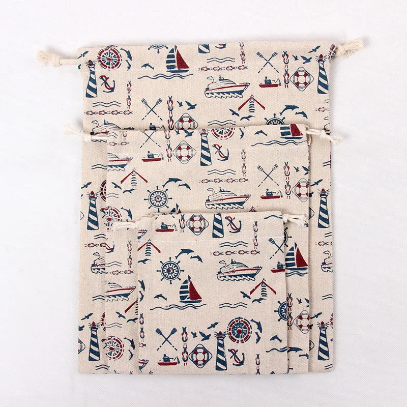 Новинка YILE одежда из хлопка и льна Подарочный мешок с завязками универсальная