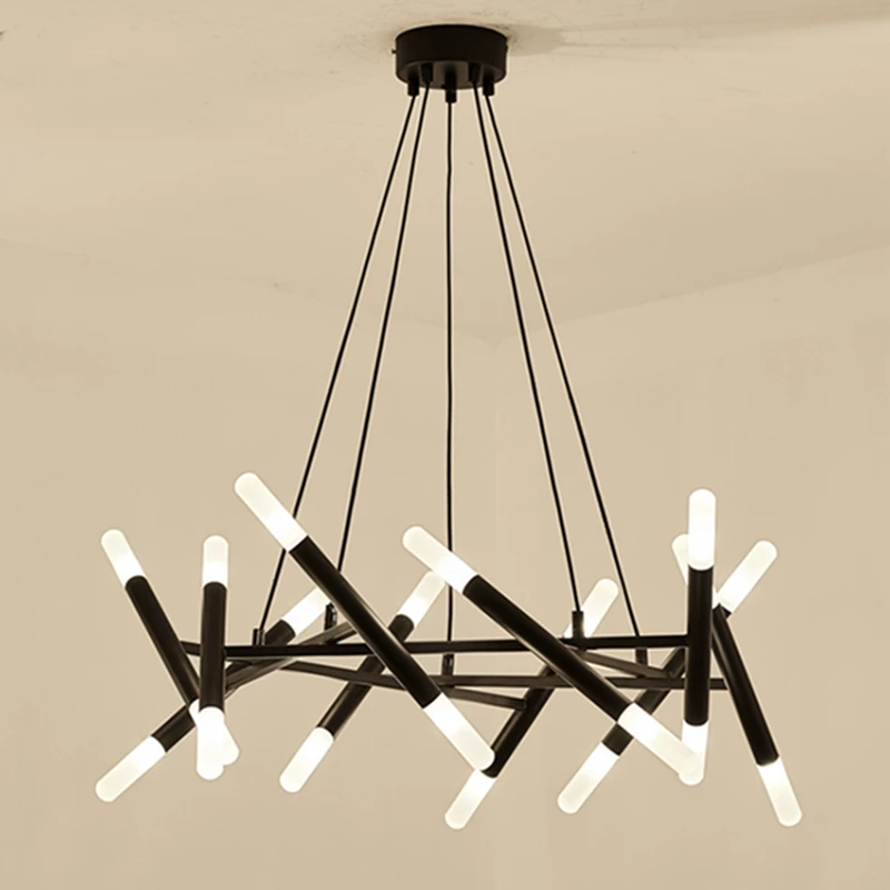 Современная Золотая черная стеклянная люстра G9 с регулируемой яркостью