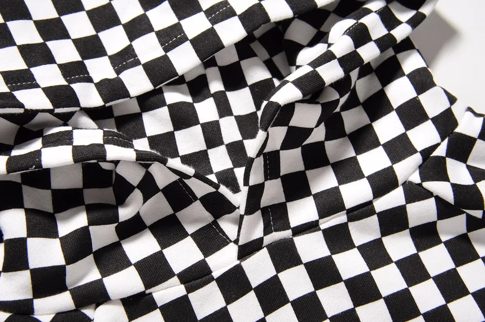 Модная мужская толстовка в стиле хип-хоп Мужская брендовая черно-белая с