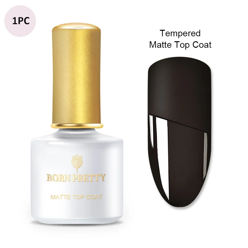 Tem Matte Top Coat BORN PRETTY Base Top Coat Gel Nail Polish 6ml Matte Gel Gel Varnish Manicure Reinforcement Gel Peel Off Varnishe Nail Art Design - Цвет: Tem Matte Top Coat