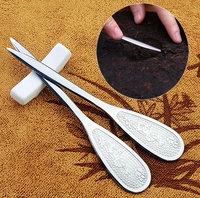 100pcslot puerh tea knife stainless steel puer needle thickness insert tea cake brick cone prying tool for chinese tea sn1077