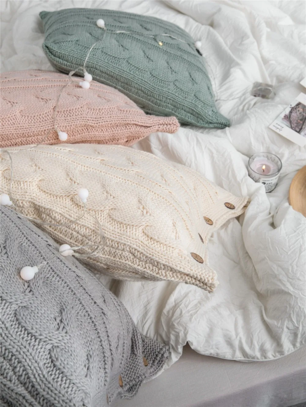 Бесплатная доставка Прямая поставка Подарочный вязаный чехол для подушки с