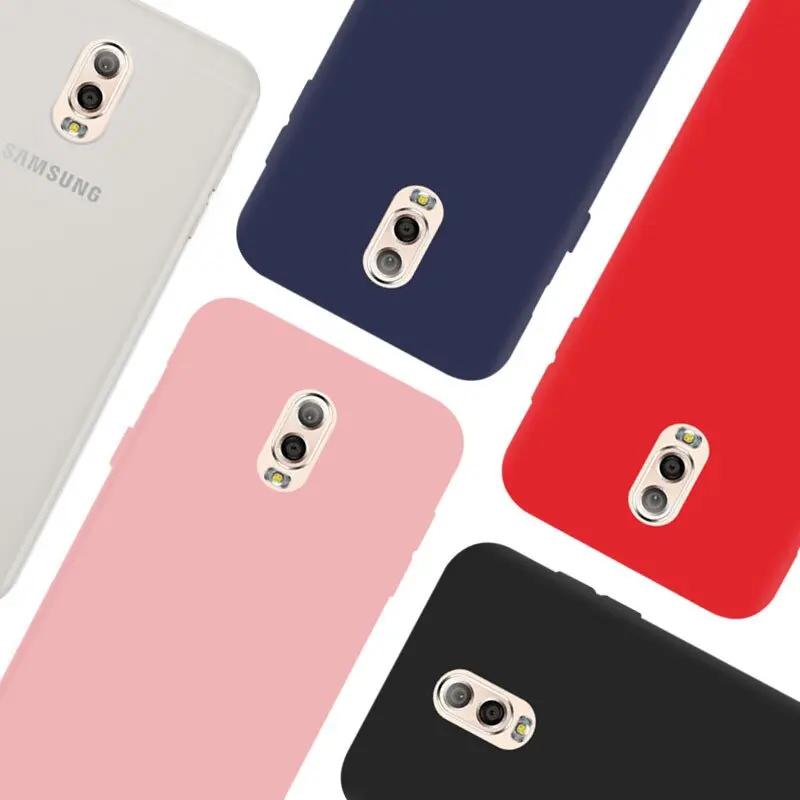 Матовый мягкий чехол карамельных цветов из ТПУ для Samsung Galaxy J7 Plus C8 mix 10 шт./лот |