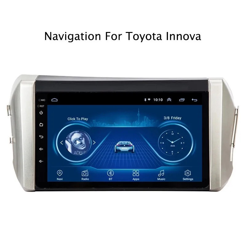 Ectwodvd 9 дюймов Andriod 8 1 Автомобильный gps навигация для Toyota Innova 2015 2018 автомобильный DVD