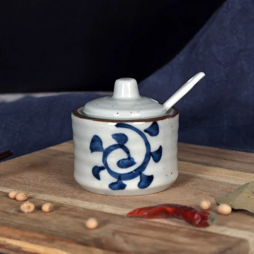W 21 SJapanese банка для специй керамическая банка для соуса хранение кухонной утвари коробка для хранения бутылки для соуса бутылка для специй свадебный подарок - Цвет: W