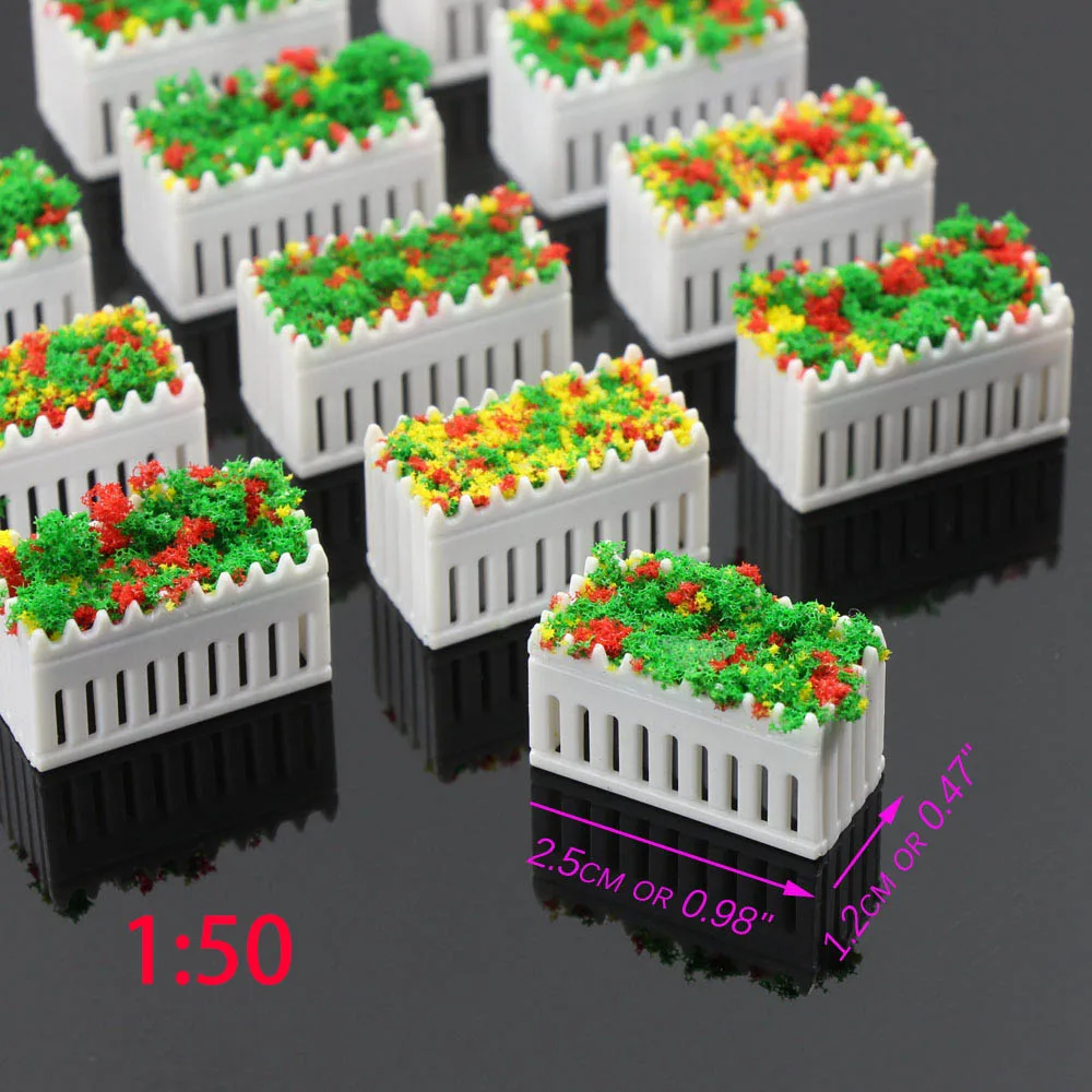 GY39 12 шт. прямоугольный цветочный парк садовый Железнодорожный бордюр модель