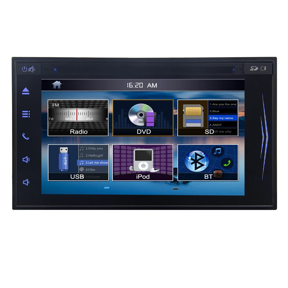 2 Din SD автомобильный dvd плеер USB видео стерео авторадио FM AM радио в приборной панели