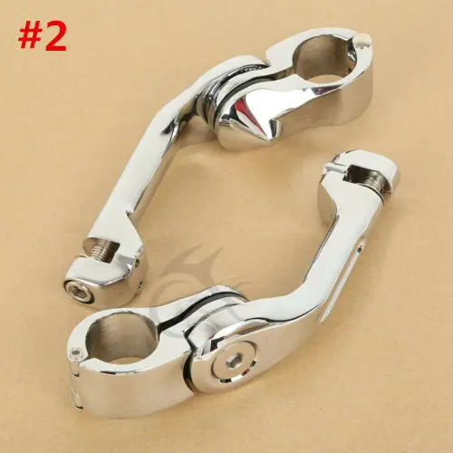 2x Mounting Clamps Мотоцикл 32 мм 1 1/" шоссе подножки подножка защита двигателя крепления зажимы для Harley Touring Road King Glide - Цвет: 2x Mounting Clamps