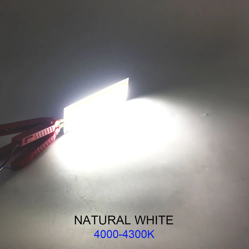 Natural White 1000LM 10 Вт 12 В COB светодиодный светильник, лампочка красного и синего цвета, теплый натуральный холодный белый цвет, 12 см Светодиодная лента для авто, светильник ing, Рабочая лампа DIY - Испускаемый цвет: Natural White