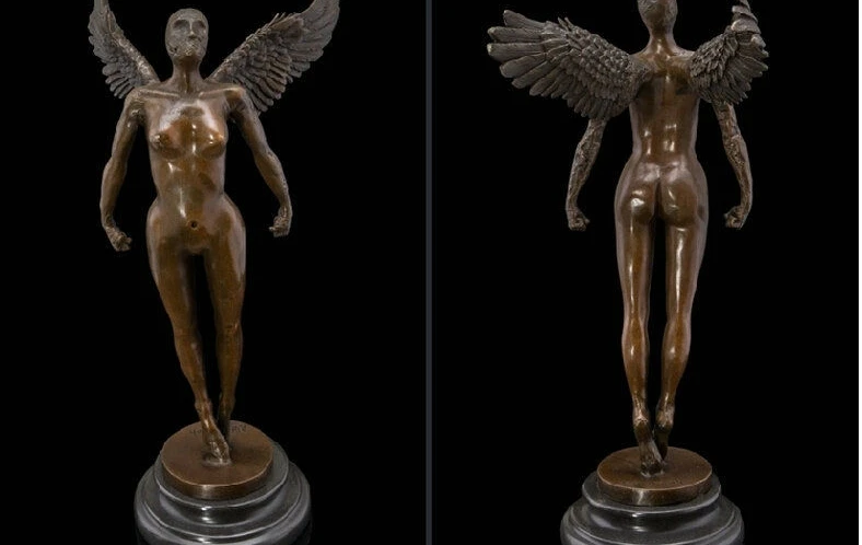 WBY арт-деко скульптура Обнаженная женщина &quotвозрожденная из ада" Ангел