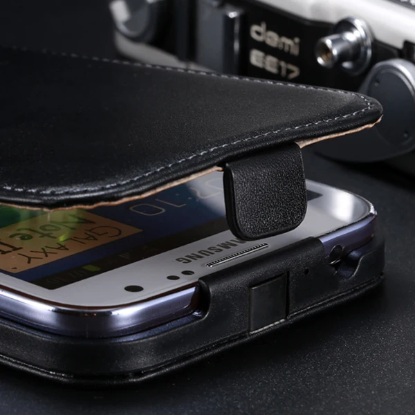 Роскошный чехол KISSCASE из натуральной кожи для Samsung Galaxy Note 2 N7100 II Вертикальный флип