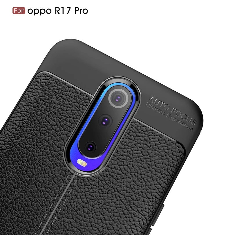 For OPPO R17 Pro / R17Pro 6.4&quot Case Phone Back Protective Smartphone Soft Litchi striae Shockproof Cases Cover | Мобильные