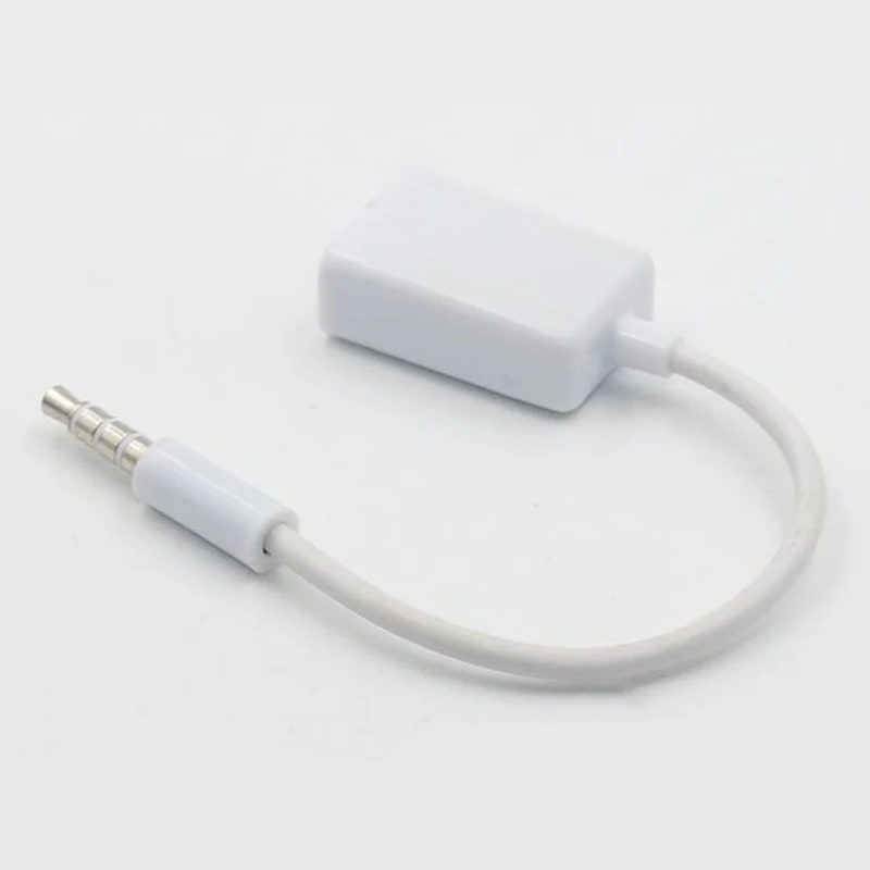Overfly 3 5 мм Мужской аудиоразъем AUX к USB 2 0 Женский кабель Шнур для автомобиля MP3 аудио