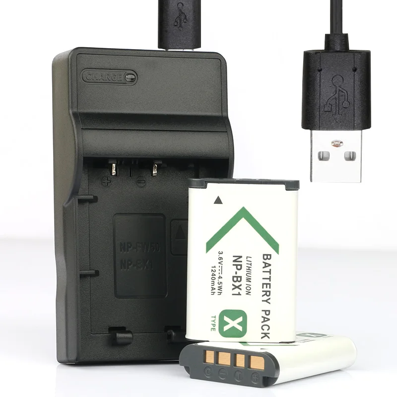 LANFULANG NP BX1 Батарея (2 штуки в упаковке) и Зарядное устройство для Sony BX1/M8 RX100 II III V