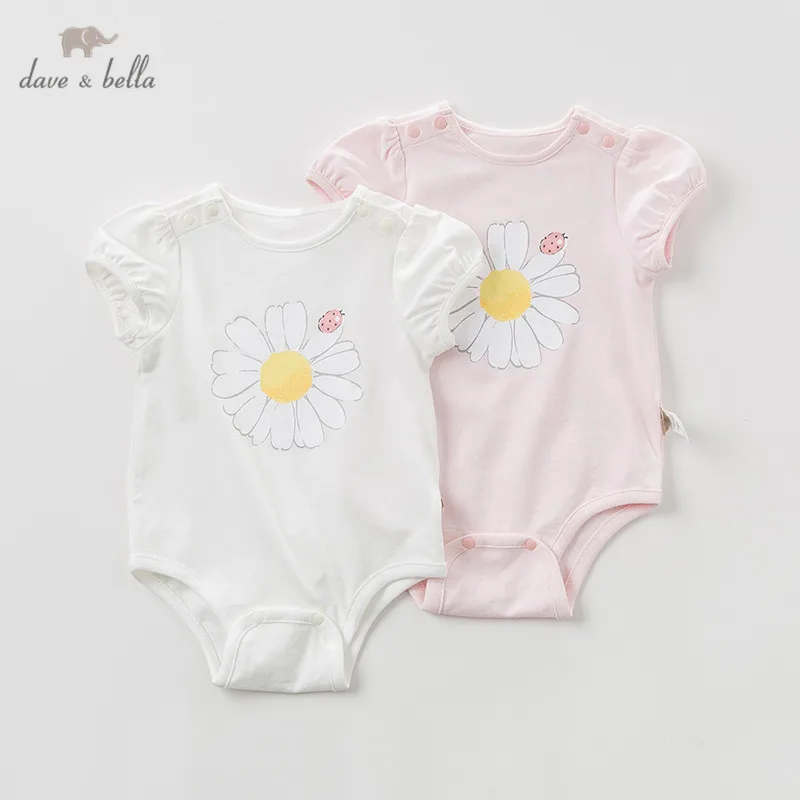 DBH10796 Dave bella/модные комбинезоны для новорожденных девочек милая одежда малышей с