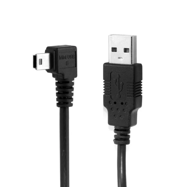 Мини USB B Тип 5pin мужской левый Угловой 90 градусов к 2 0 Мужской кабель для передачи