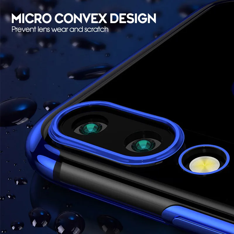 Fashion Clear Silicone TPU Phone Case For Xiaomi Redmi Note 6 5 7 8 Pro 6A 5A 4 4X Plating Soft Cover for S2 Plus | Мобильные