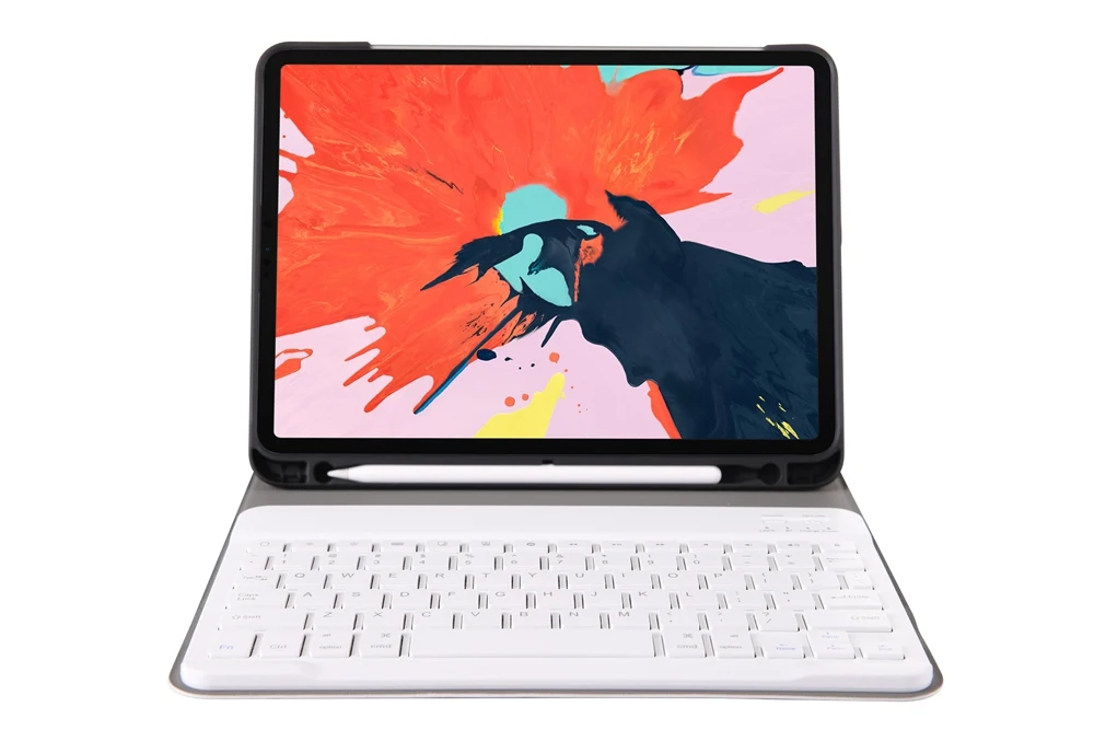 Для iPad Pro 11 тонкий смарт стенд из искусственной кожи чехол с Apple карандаш держатель+ Съемная Беспроводная Bluetooth клавиатура