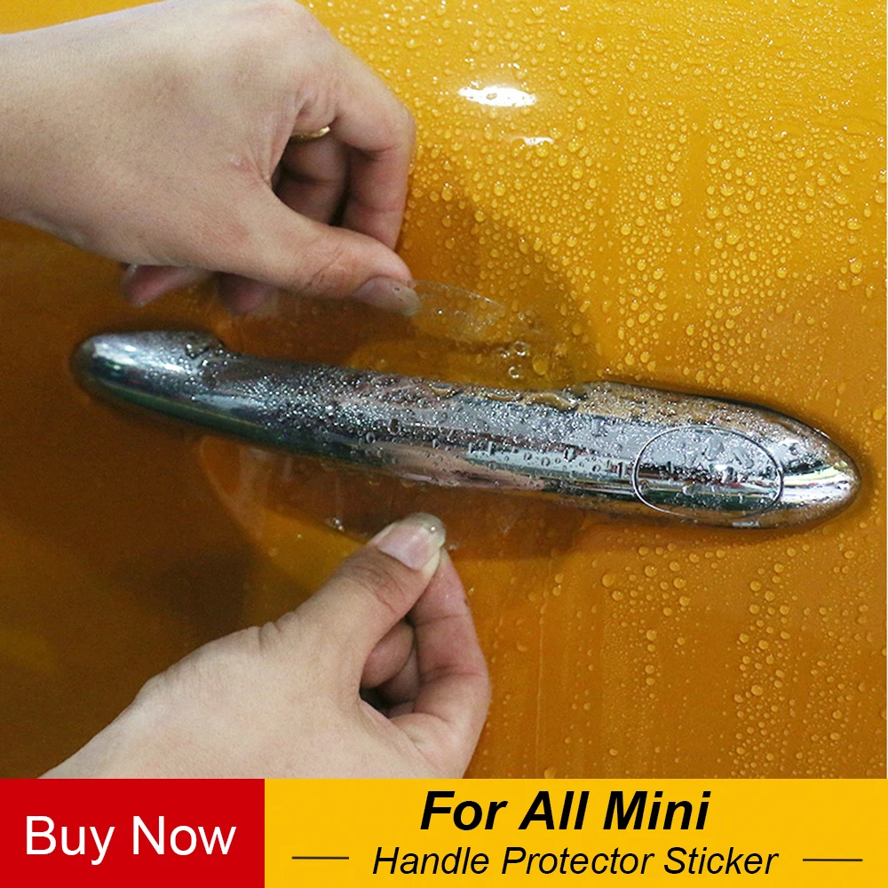 4 шт. защитная пленка от царапин на ручку двери автомобиля наклейка для Mini Cooper One JCW