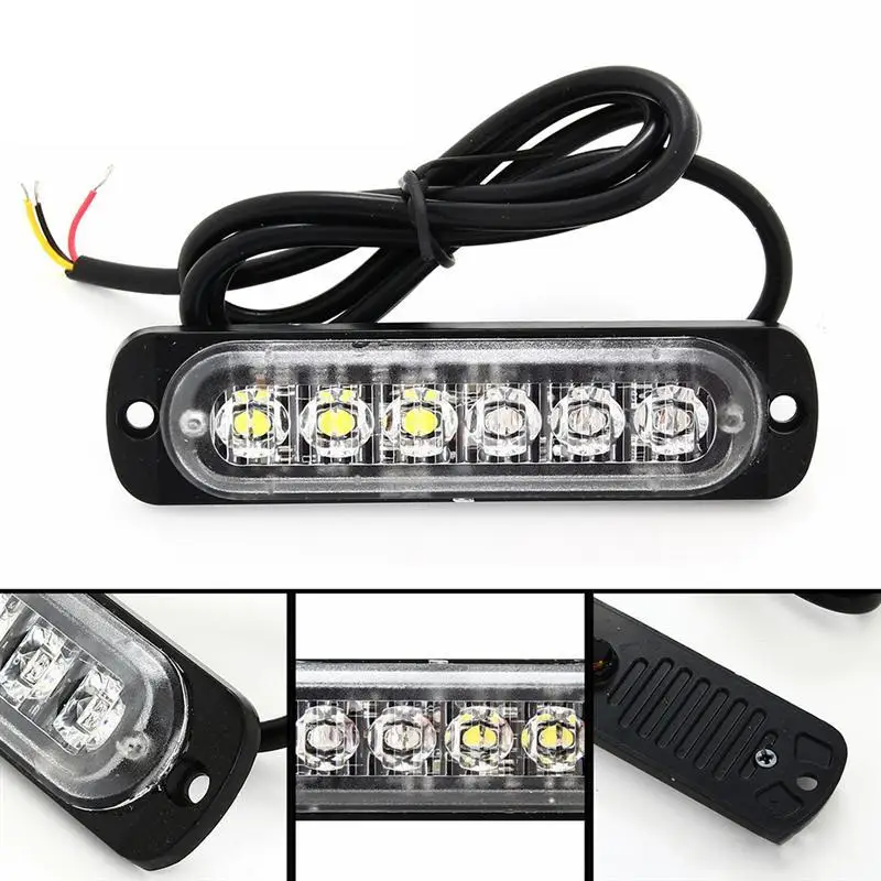 4 шт. 6LED автомобильный Грузовик аварийный стробоскоп Маяк предупреждающий свет