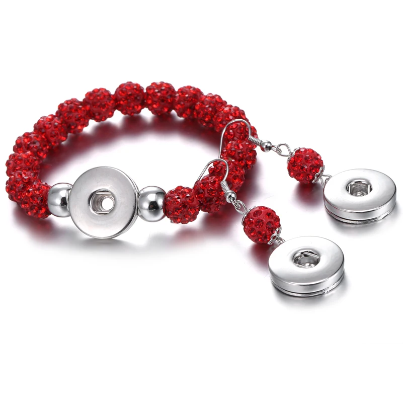 Mrs Win набор ювелирных изделий с защелкой Красный горный хрусталь бисер браслет