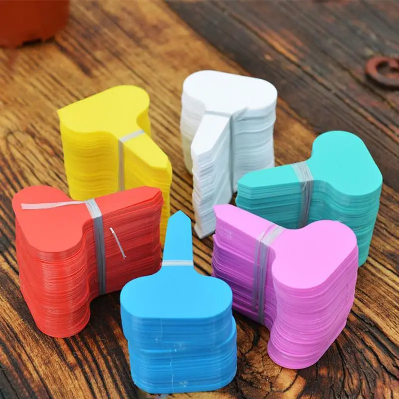 100 шт. T Тип Пластик детский сад завод Label хорошее качество цветок толстый тег знак