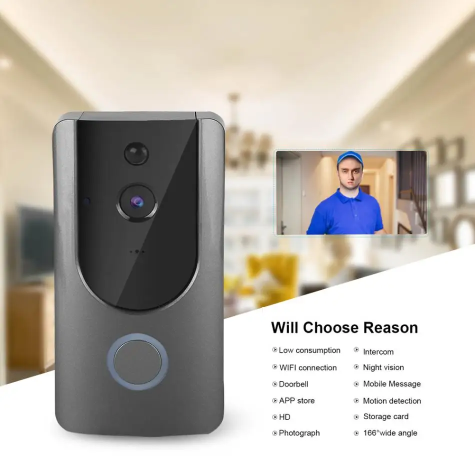 Дверной звонок 720P Wifi IP умный видео дверной звонок беспроводной домашний дверной звонок видеодомофон видимая камера deurbel inalambrico timbre