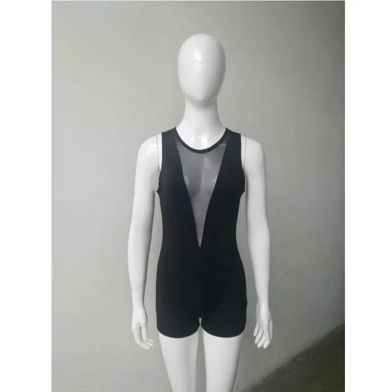 Ysmarket Лето Для женщин пикантные Клубные Bodycon Комбинезоны для Фитнес Черный