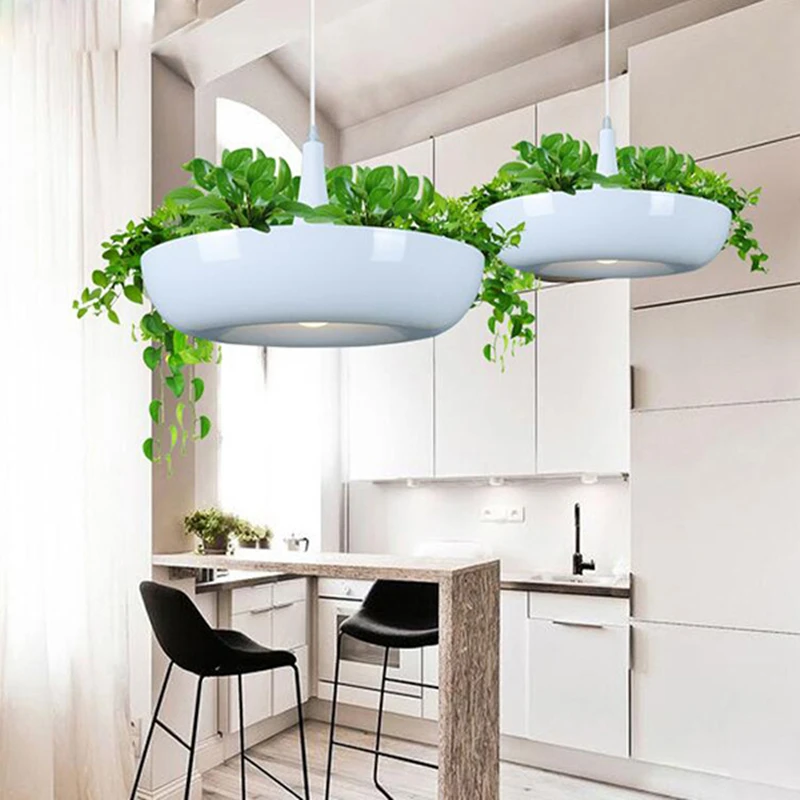 

Italian Design Potted Aluminium Pendant Light Creative Plant Babylon Hanging Garden Hanglamp light fixtures