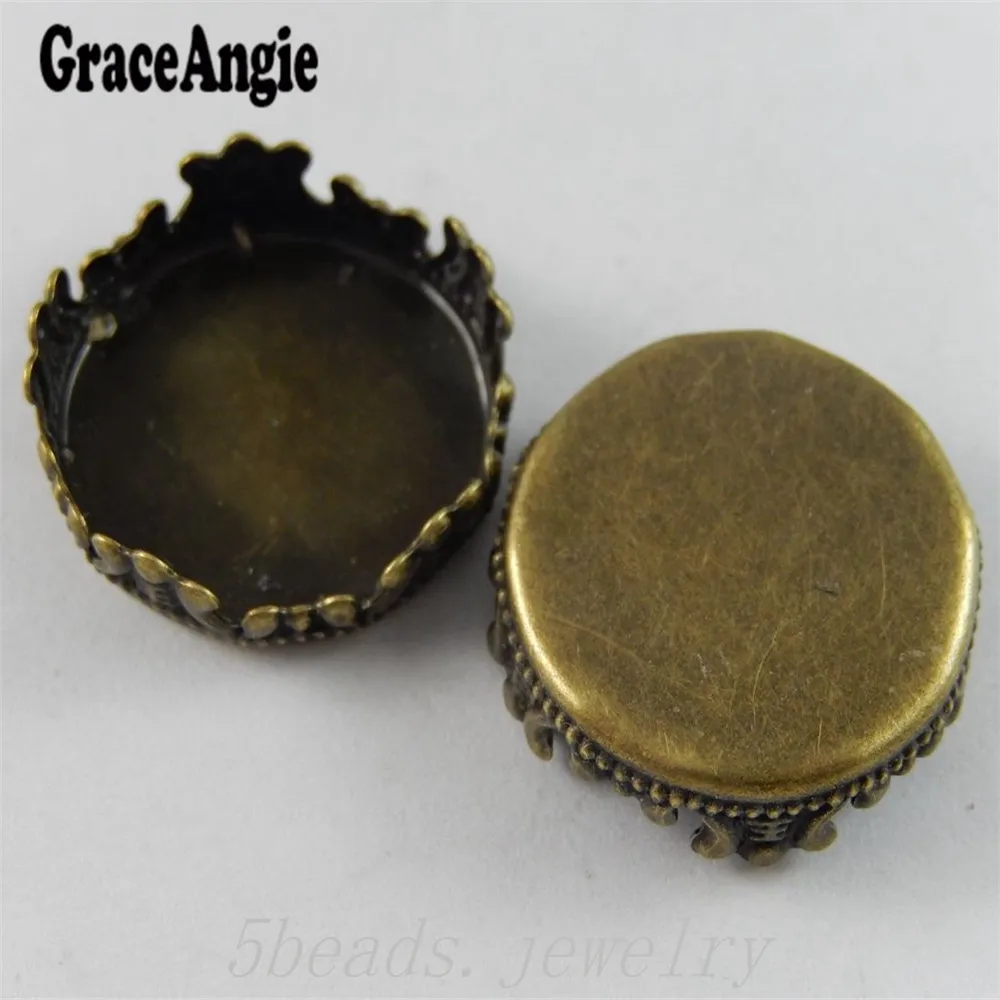 30PCS Antique Bronze Tone Copper Round Base New Jewelry Findings Glass Cover Setting Accessory | Украшения и аксессуары
