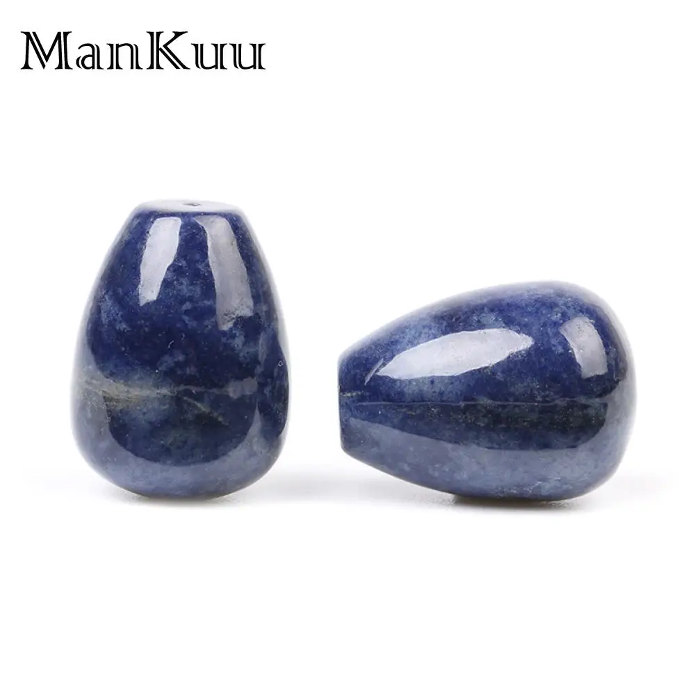 Mankuu 18*24 мм капли воды Глубокие бусины из синего камня высококачественное