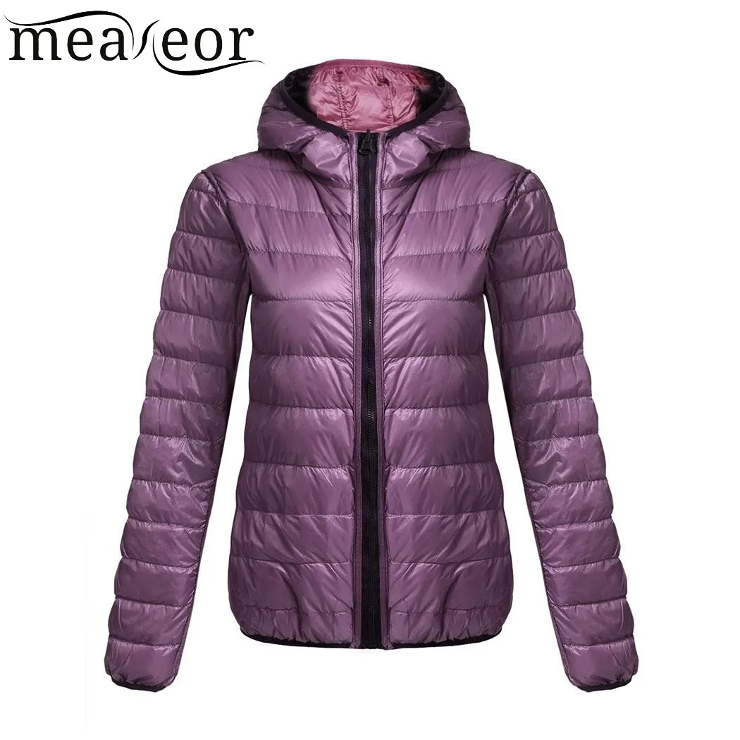 Meaneor женские теплые пальто куртки с капюшоном длинным рукавом на молнии легкий