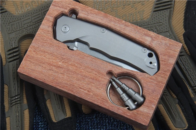 

HWZBBEN MOLLETTA TRE Flipper folding knife M390 blade Titanium handle camping hunting Outdoor survive pocket knives EDC tools