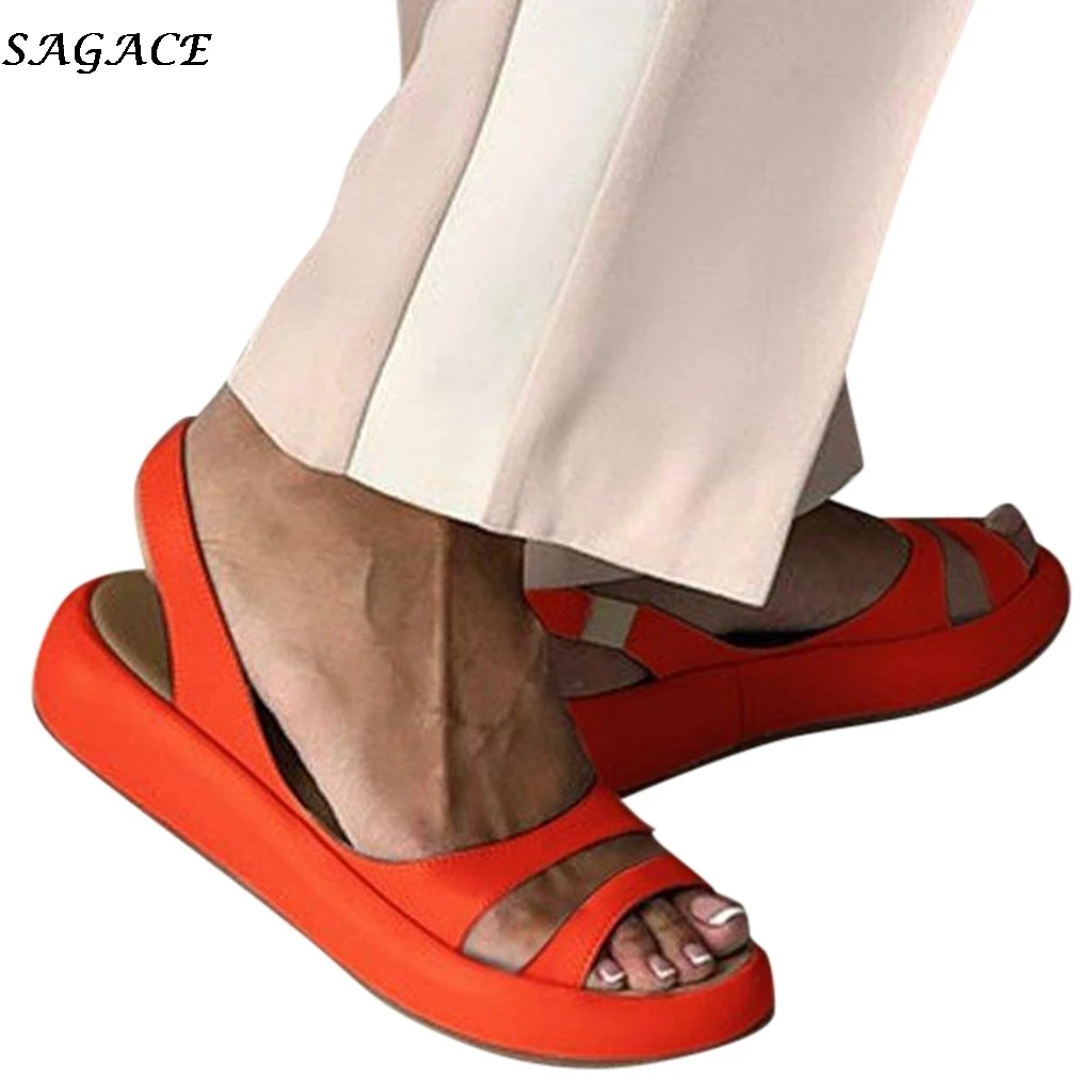 SAGACE/женские босоножки сезон лето повседневные сандалии с круглым носком на