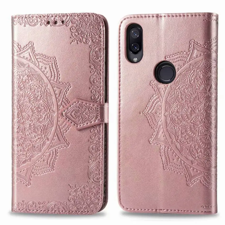 Чехол книжка для Redmi Note 7 кожаный чехол бумажник Xiaomi задняя крышка чехлы телефонов
