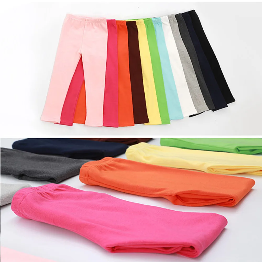 12 цветов! Милые штаны для маленьких мальчиков и девочек однотонные леггинсы