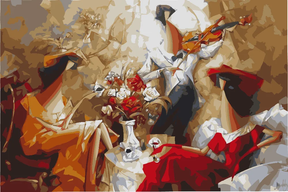 Набор для рисования по номерам на холсте Музыка|art pictures|paint artoil paint art |