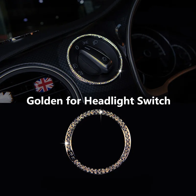 Type 2 Автомобильные кристаллы украшения интерьера AC крышка розетки Тахометр ФАР УПРАВЛЕНИЯ Литье отделка для VW Beetle 2013 - Название цвета: Type 2