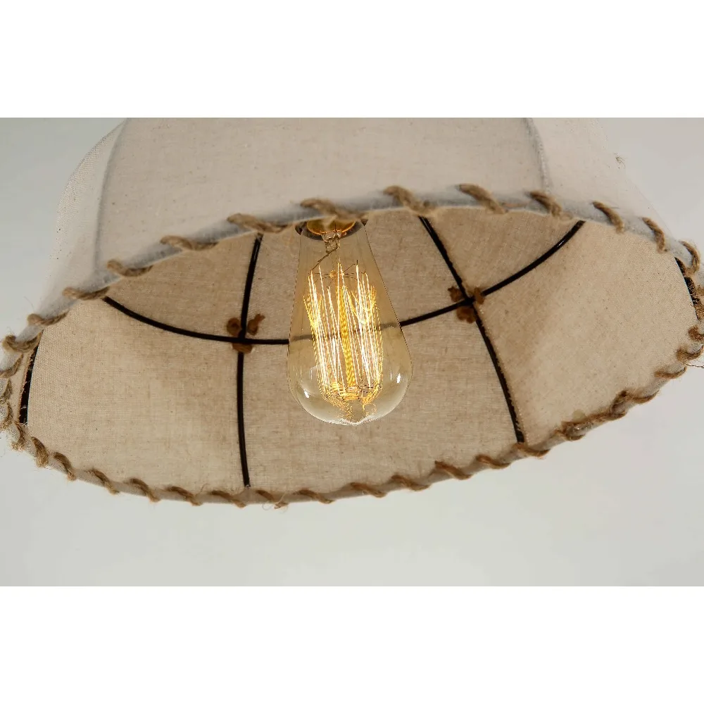 Винтажная Подвесная лампа ручной вязки s образный светильник из пеньковой