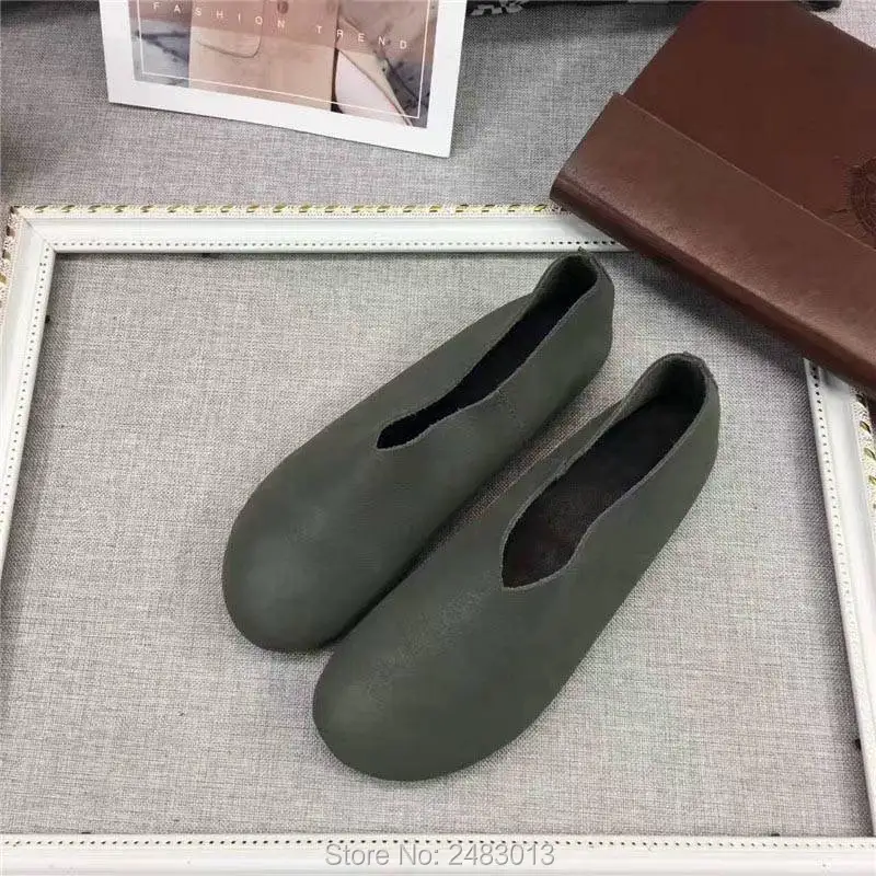 Женские туфли в стиле ретро SexeMara Повседневные Удобные из мягкой воловьей кожи