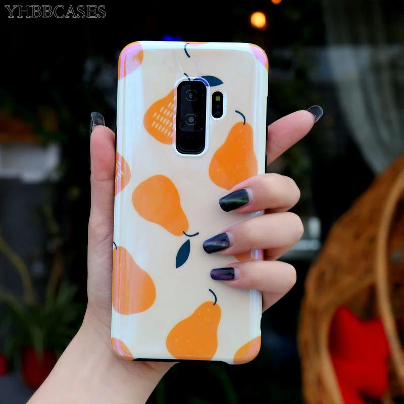 Yhbbcases мультфильм грушка для телефона чехол Samsung Note 8 9 Свежие Фрукты Силиконовые