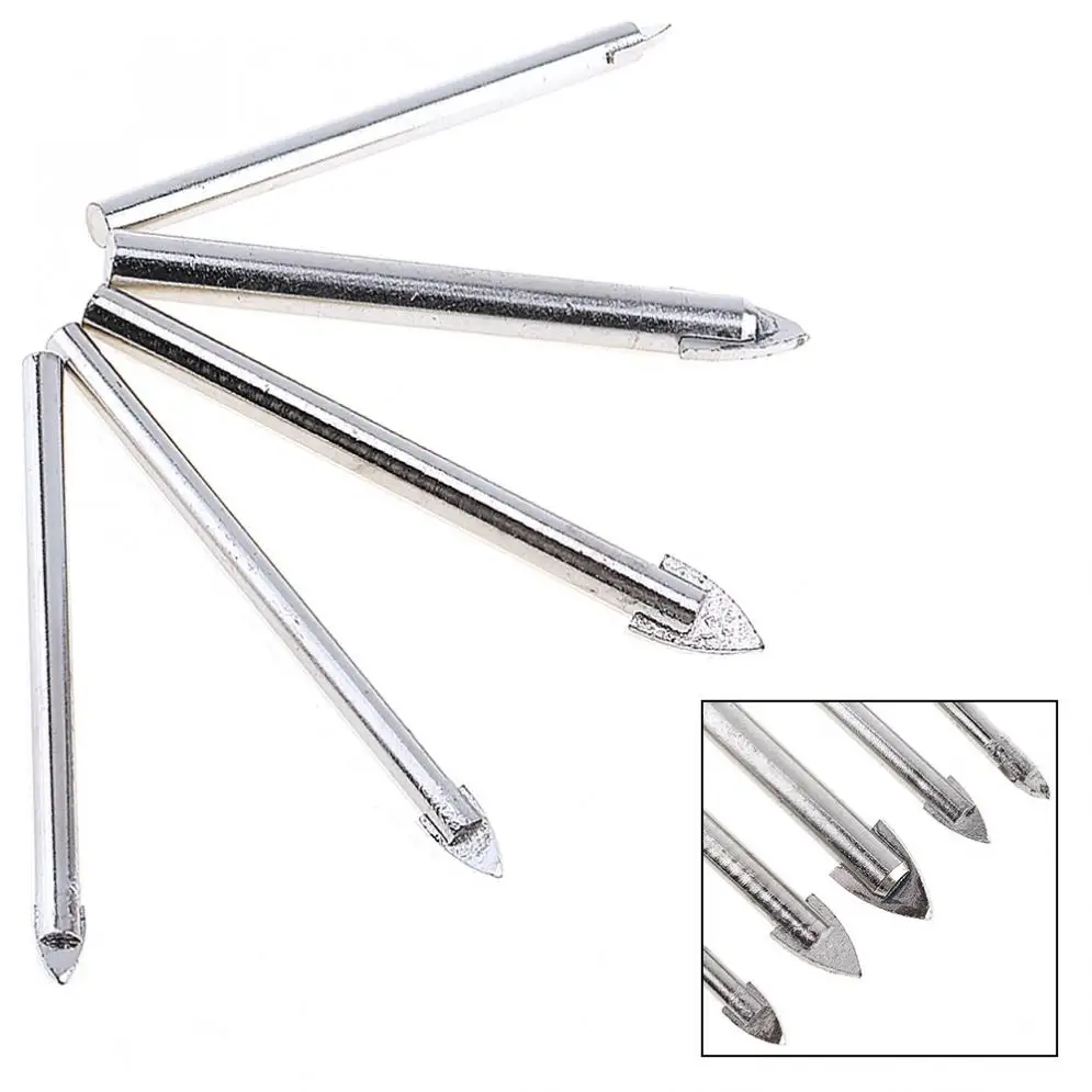 

5pcs/lot Glass Marble Porcelain Spear Head Ceramic Tile Drill Bits Set for Electric Drill