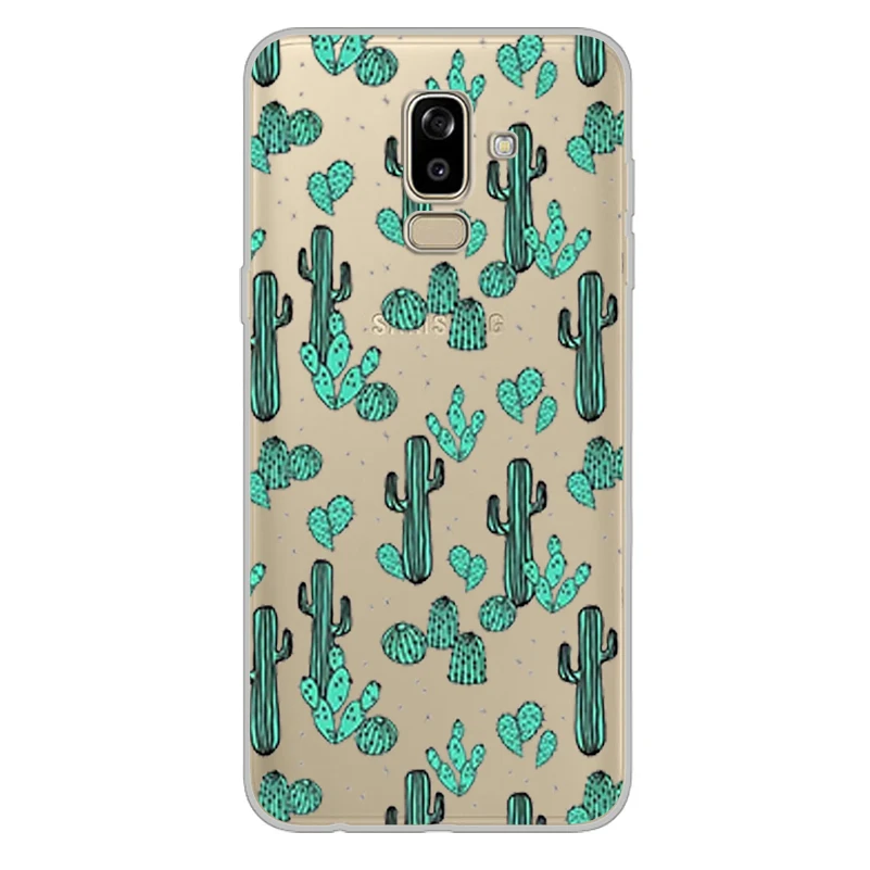 ciciber Phone Case for Samsung Galaxy J5 J6 J7 J8 Soft Back Cover J4 J3 J2 J1 Prime Core Plus 2016 2017 2018 Cactus |