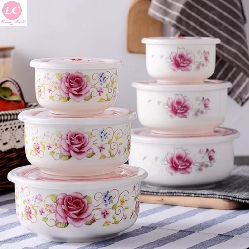 Tureens Герметичная крышка для свежих чашек с отверстием столовая посуда хранения