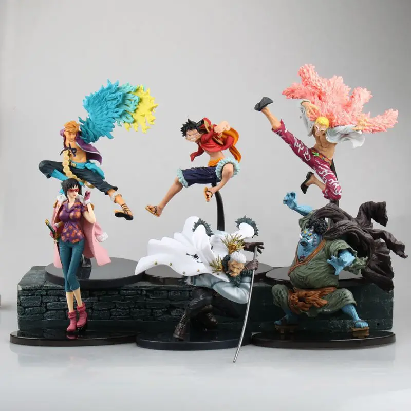 Новинка 14-20 см цельная обезьянка D Luffy Jinbe Doflamingo marco smoker tashigi ПВХ Фигурки игрушки