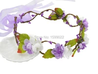 summer wedding crown tiaras princess vacation wear hand crafted jewelry boho hair band diy floral head garland photography props