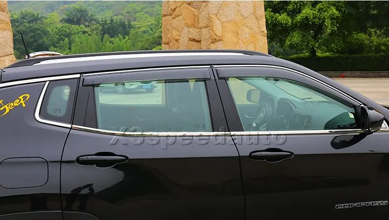 Для Jeep Compass 2017 2020 оконный козырек ветровой отражатель защита от дождя и солнца Vent 4