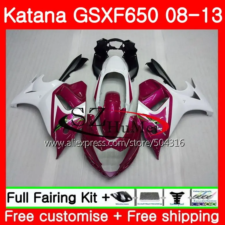 

Корпус для SUZUKI KATANA Rose white GSXF650 GSXF650 08 09 10 11 12 13 40SH12 650F GSX650F 2008 2009 2010 2011 2012 2013 обтекатель