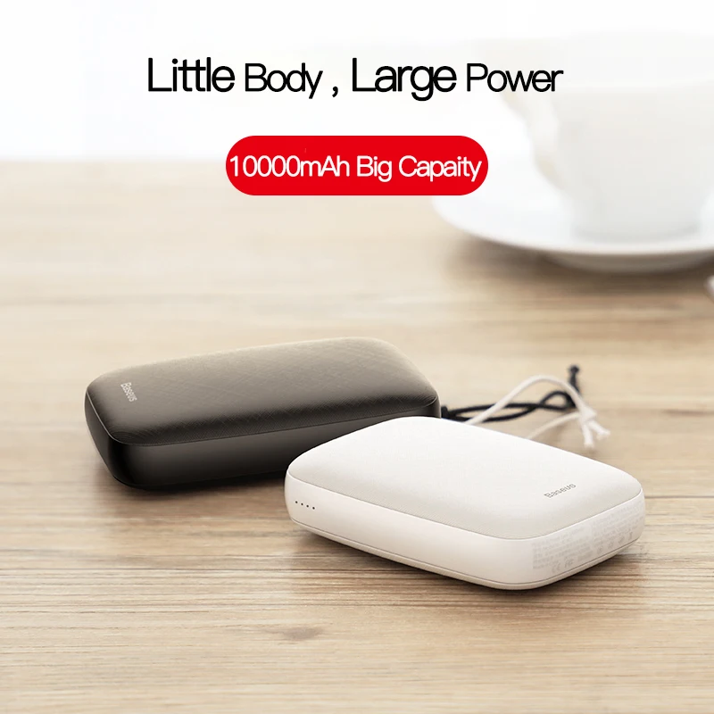 Baseus mi ni power Bank 10000 мАч для iPhone X Xs Max портативный внешний аккумулятор power bank для samsung S9 S8 Note9 Xiaomi mi 9